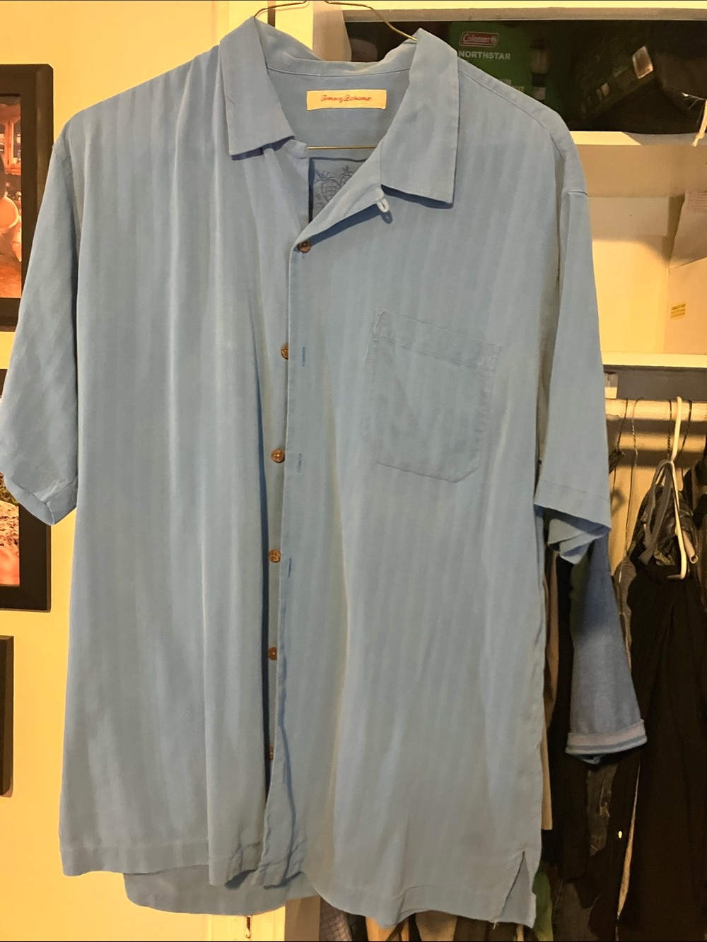 Tommy Bahama Light Blue Short-Sleeve Button-Down Camp Shirt